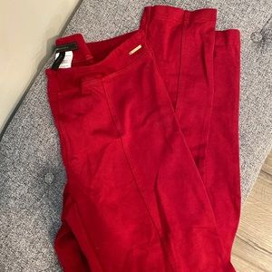 Red BCBG Leggings, Size Large